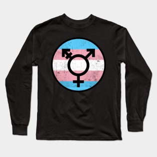 Distressed Transgender Rights Pride Long Sleeve T-Shirt
